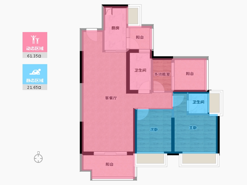 广东省-惠州市-牧云溪谷-80.00-户型库-动静分区