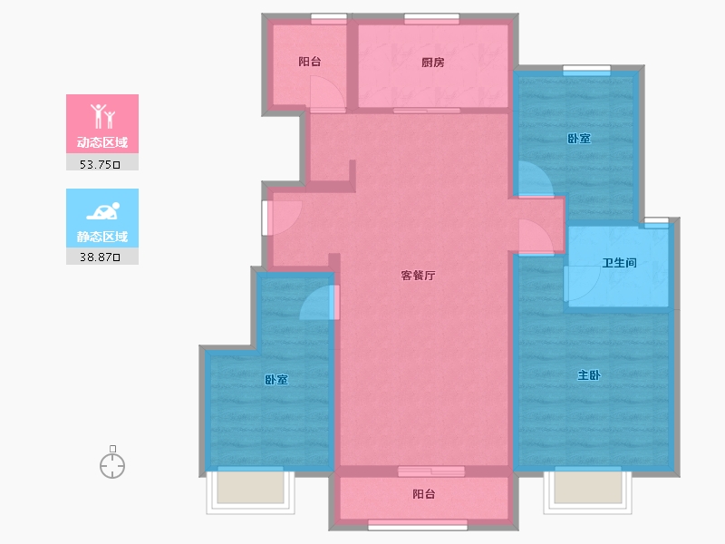 天津-天津市-联发锦里-91.30-户型库-动静分区