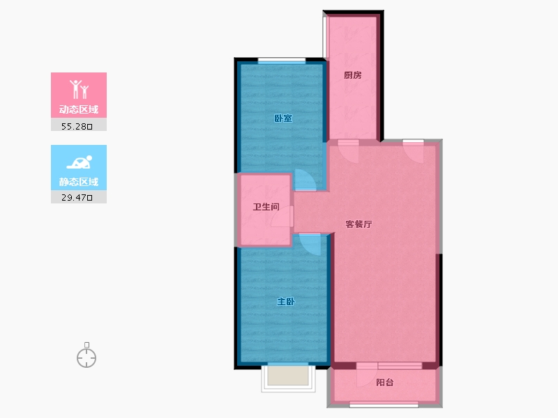 辽宁省-抚顺市-澳海御景苑-76.00-户型库-动静分区