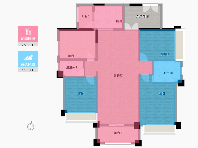 广西壮族自治区-梧州市-富城爱琴海-132.65-户型库-动静分区