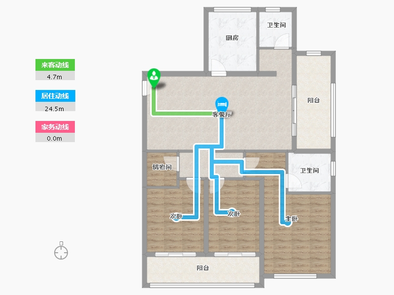 山东省-枣庄市-蓝城·春风里-115.00-户型库-动静线