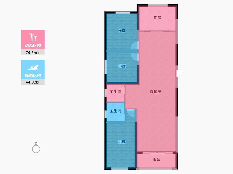 山东省-菏泽市-北方明珠-110.00-户型库-动静分区