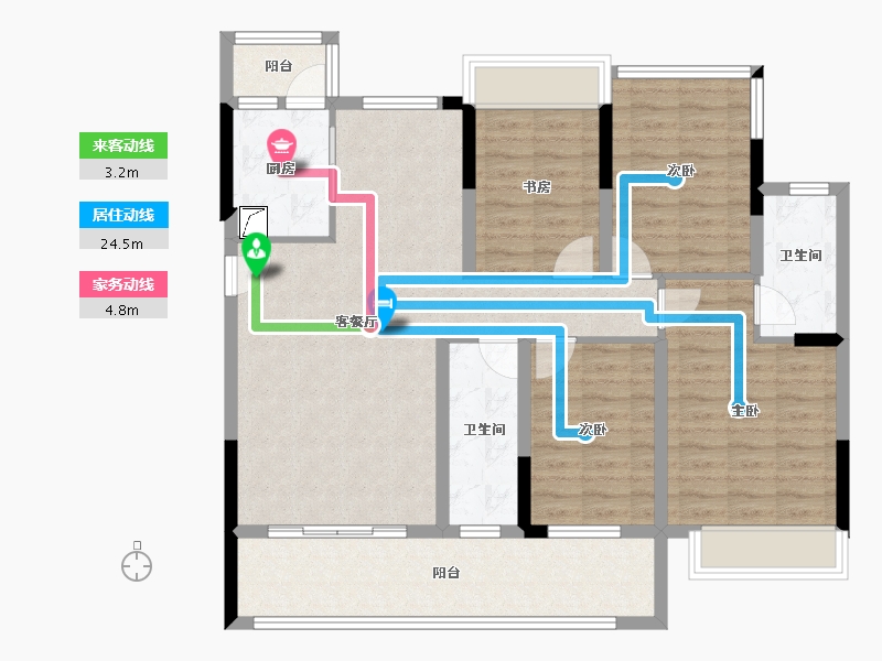 广西壮族自治区-桂林市-兴进交投江山樾-101.00-户型库-动静线