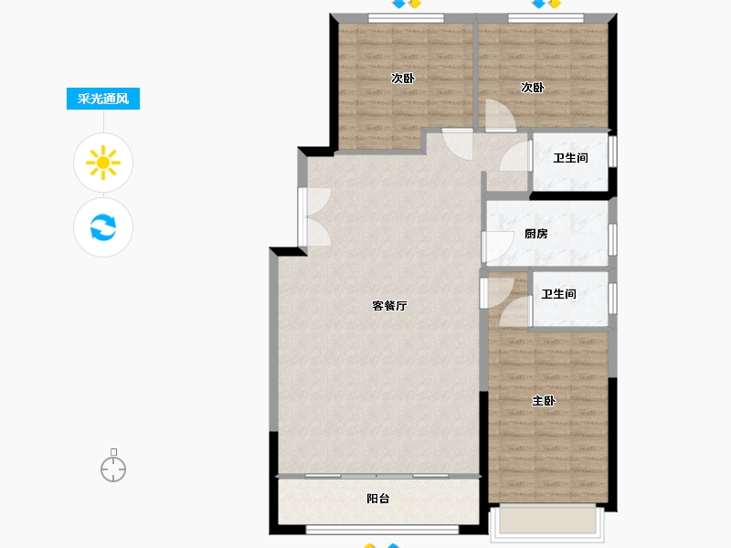 河南省-安阳市-嘉州上悦-110.00-户型库-采光通风