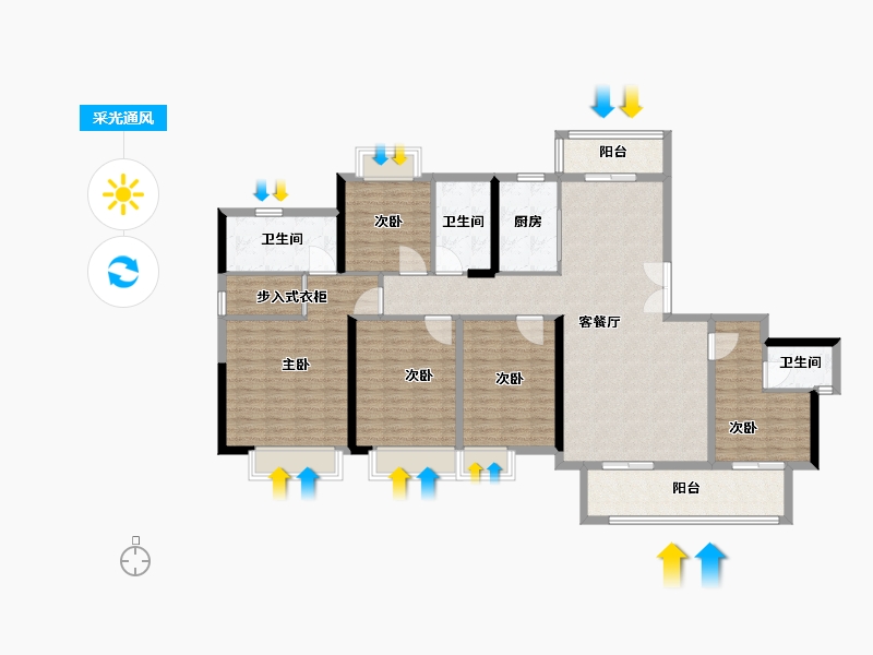 江西省-赣州市-瀚江府-148.00-户型库-采光通风