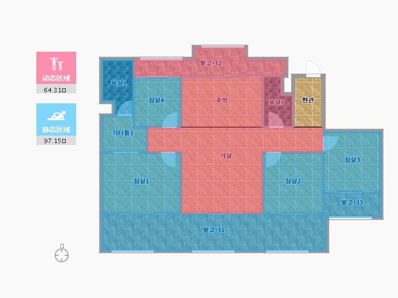 경기도-성남시 분당구-분당더샵스타파크-156.22-户型库-动静分区