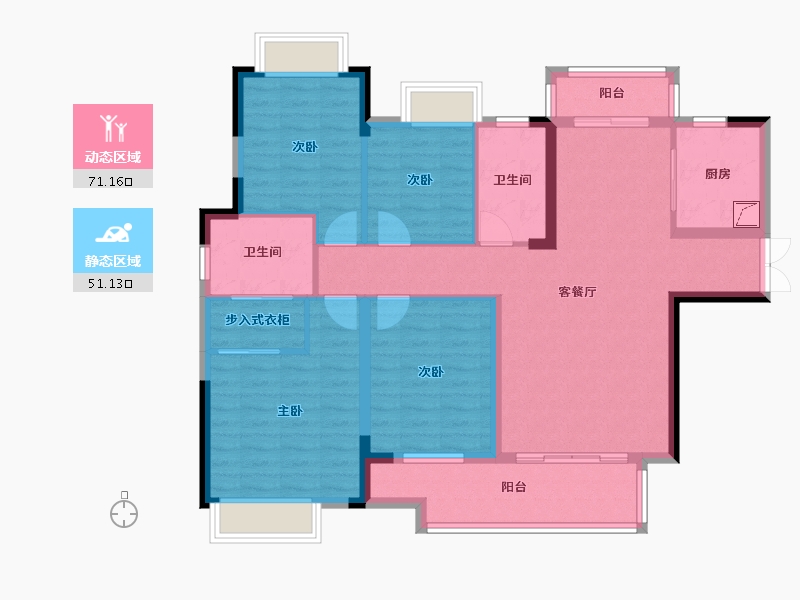 江西省-赣州市-瀚江府-127.00-户型库-动静分区