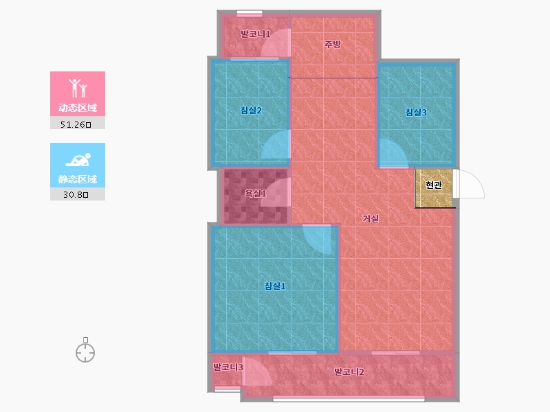 인천광역시-남동구-신동아-77.37-户型库-动静分区