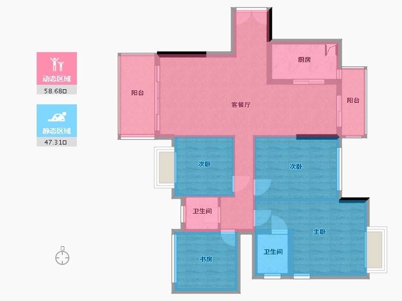 广西壮族自治区-南宁市-建工城-88.00-户型库-动静分区