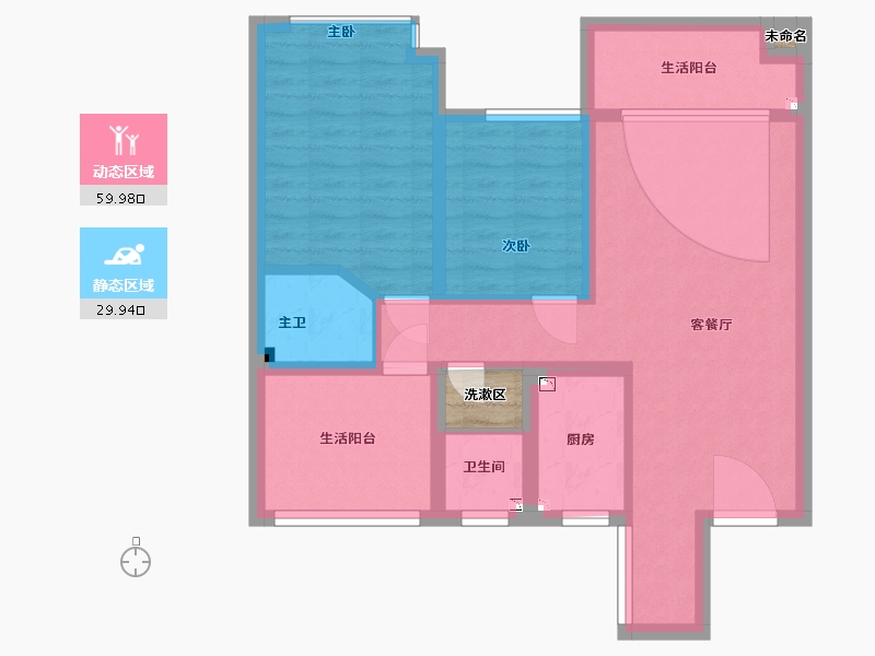 湖南省-常德市-桃源县东方明珠-80.68-户型库-动静分区