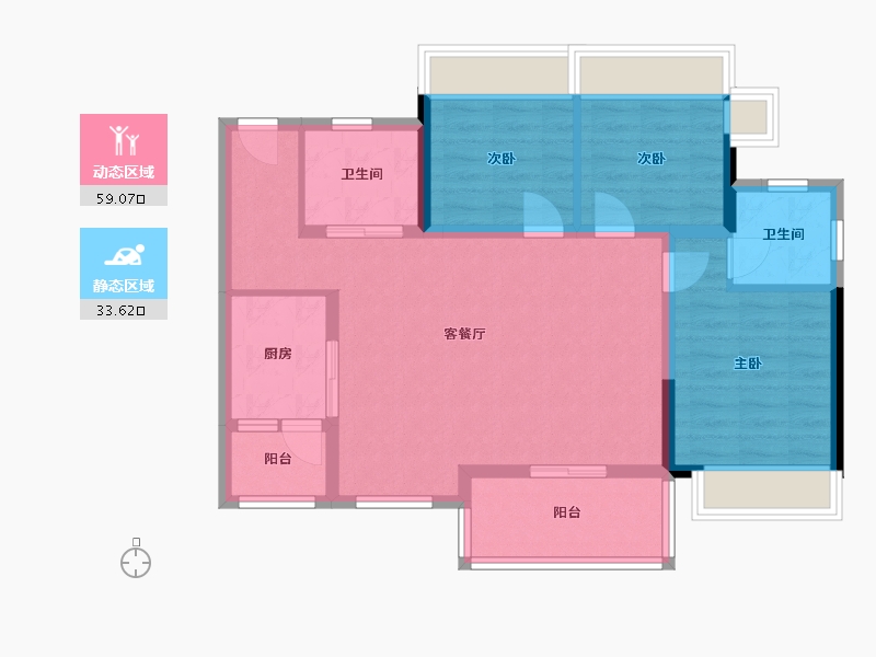 四川省-南充市-滨江学府-100.00-户型库-动静分区