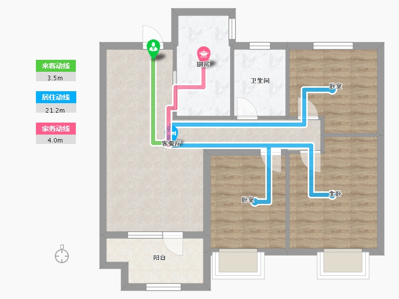 山东省-青岛市-远洋御城-71.26-户型库-动静线