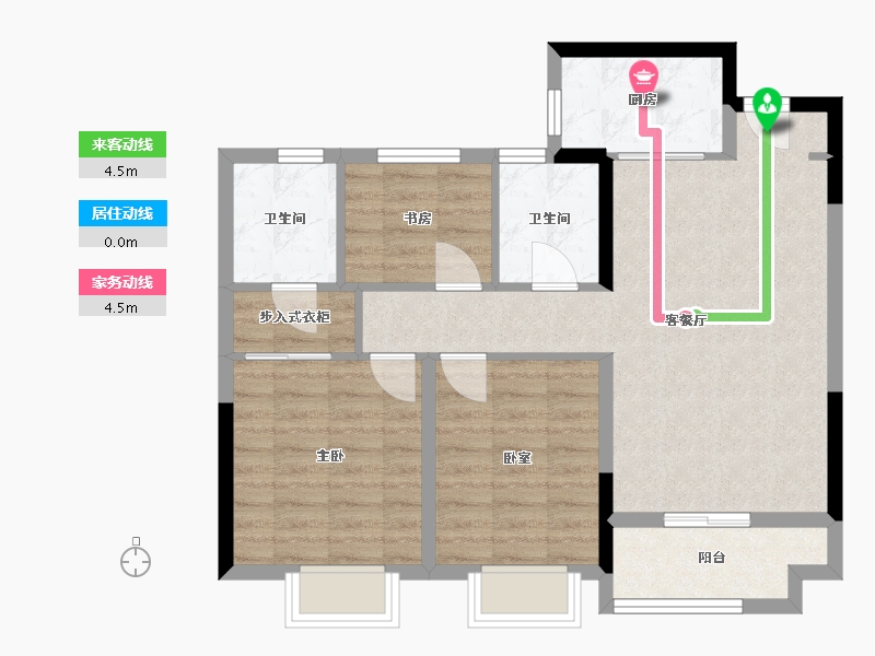 河南省-开封市-绿城·春江明月-78.00-户型库-动静线