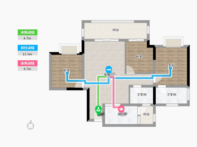 四川省-南充市-滨江学府-99.00-户型库-动静线