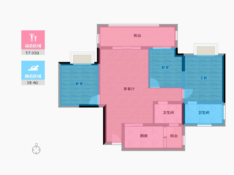 四川省-南充市-滨江学府-99.00-户型库-动静分区