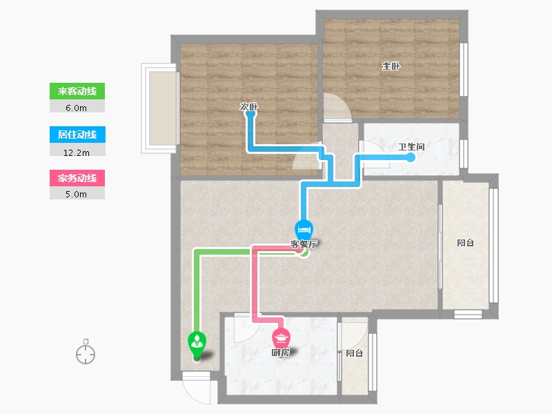 福建省-龙岩市-榕树小区-80.20-户型库-动静线