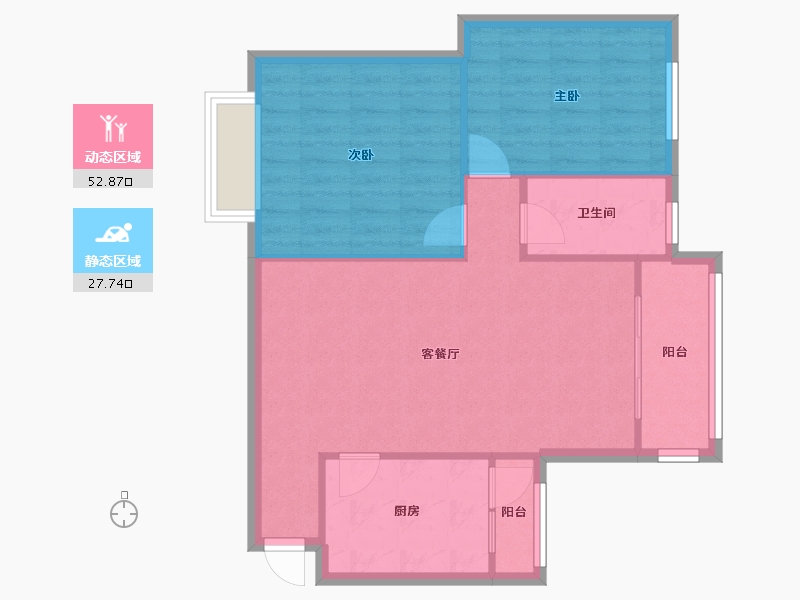 福建省-龙岩市-榕树小区-80.20-户型库-动静分区