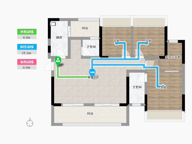 四川省-南充市-嘉和·天悦澜湾-116.00-户型库-动静线