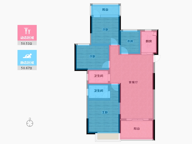 广西壮族自治区-桂林市-西宸源著-97.07-户型库-动静分区