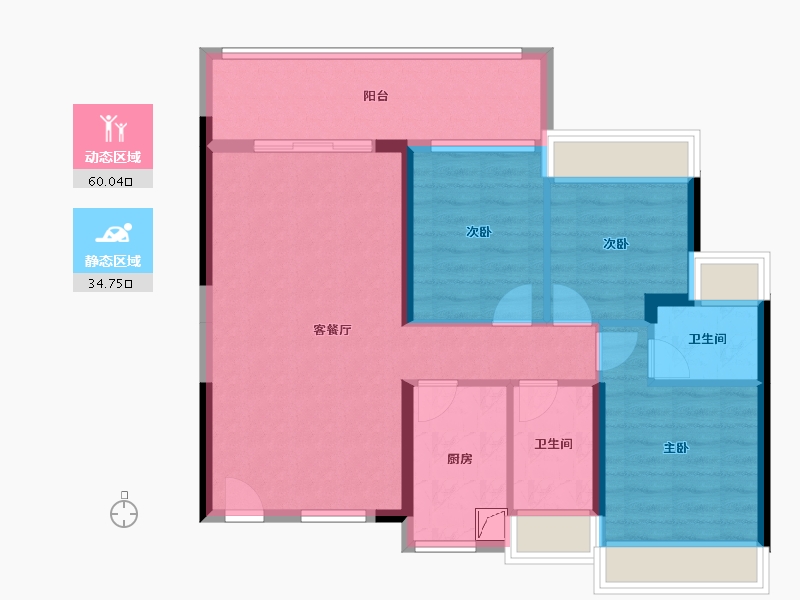 广东省-江门市-东方华庭-89.00-户型库-动静分区