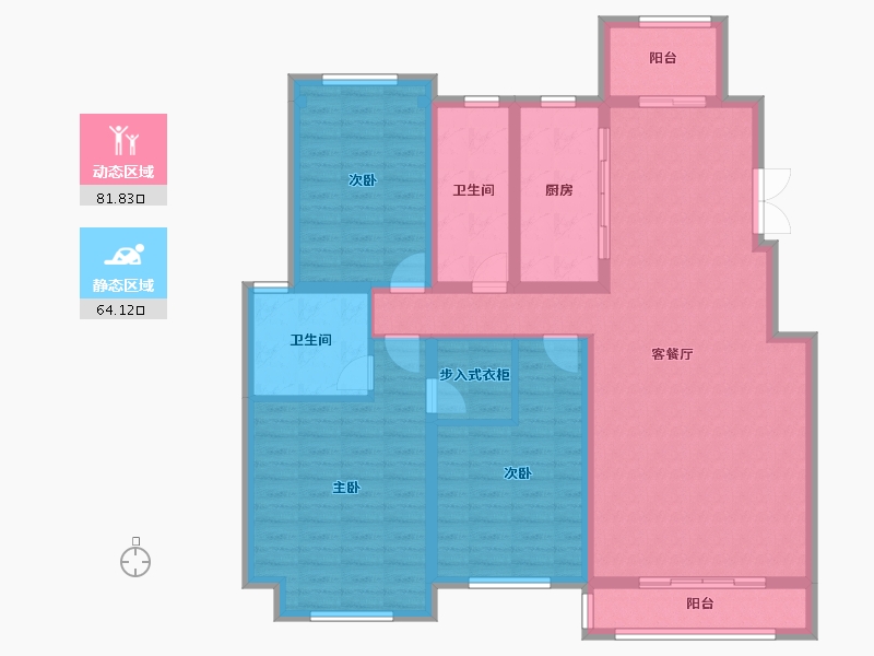 河北省-秦皇岛市-香邑溪谷-134.00-户型库-动静分区