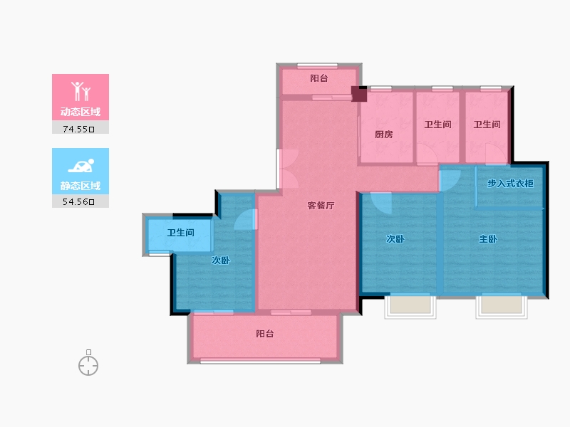 江西省-赣州市-瀚江府-116.00-户型库-动静分区