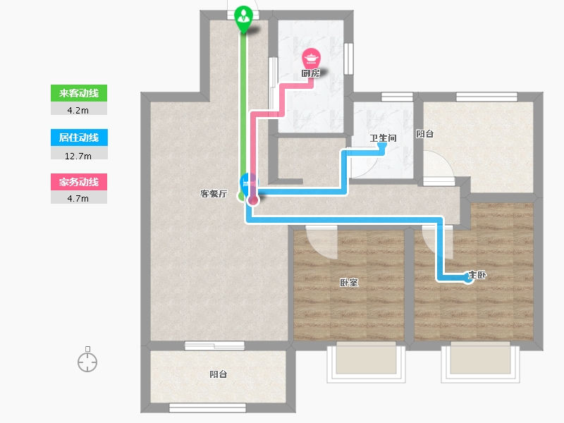 青海省-西宁市-万达-72.00-户型库-动静线