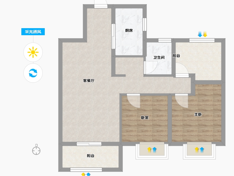 青海省-西宁市-万达-72.00-户型库-采光通风