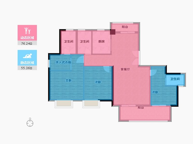 江西省-赣州市-瀚江府-119.00-户型库-动静分区