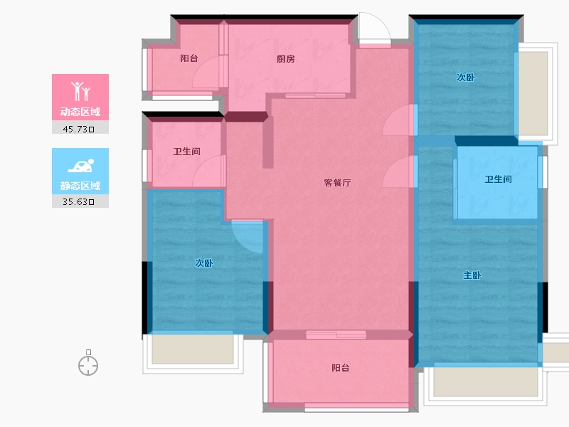 四川省-南充市-滨江学府-88.00-户型库-动静分区