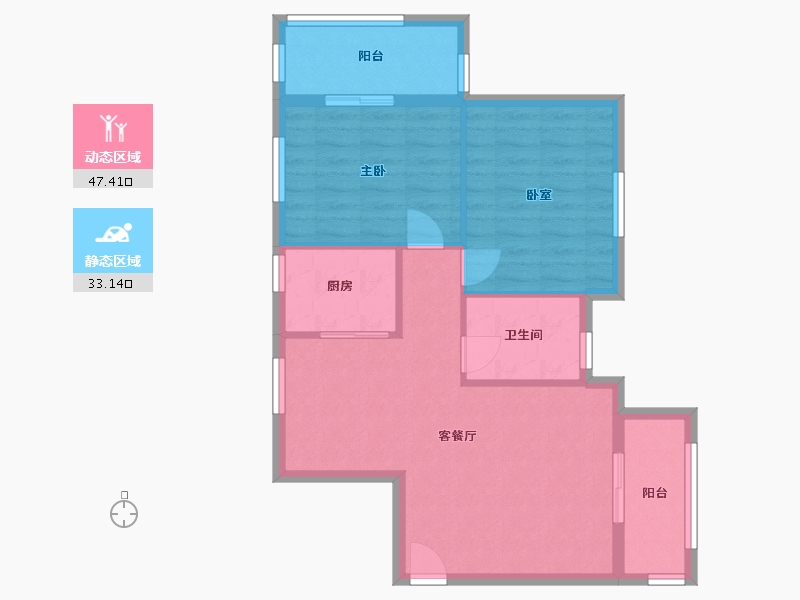 湖北省-武汉市-蒲潭北区-70.00-户型库-动静分区