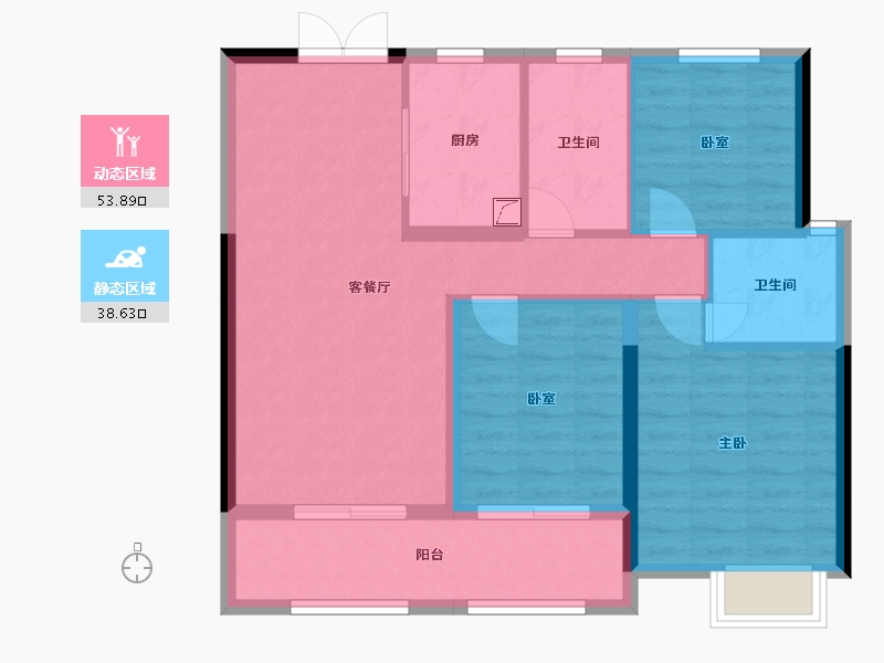 江西省-赣州市-瀚江府-92.00-户型库-动静分区