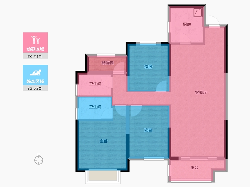 湖南省-益阳市-中梁首府-100.00-户型库-动静分区