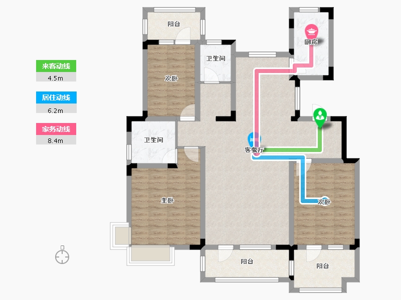 河北省-唐山市-美仑华府-115.00-户型库-动静线