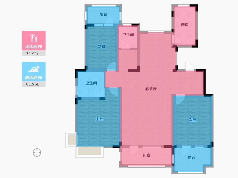 河北省-唐山市-美仑华府-115.00-户型库-动静分区