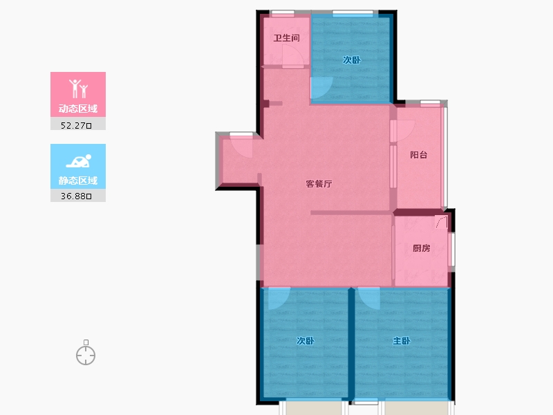 山东省-烟台市-力高阳光海岸-80.00-户型库-动静分区