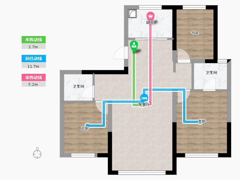 新疆维吾尔自治区-石河子市-新都市-80.00-户型库-动静线