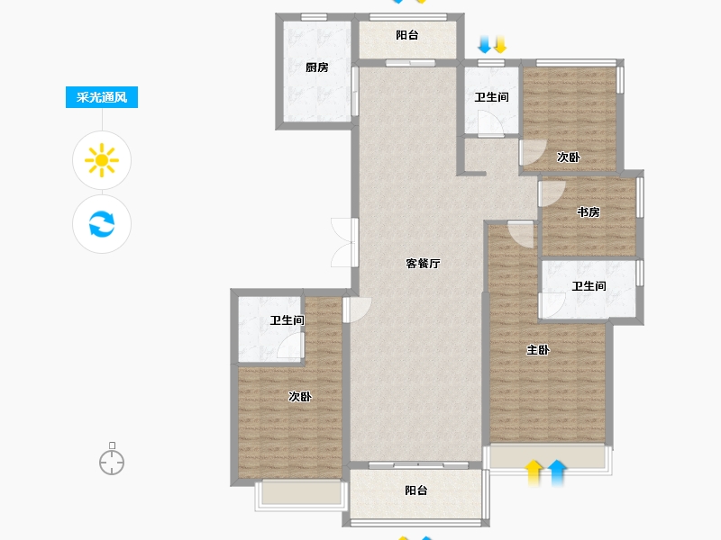 河南省-开封市-西湖半岛-150.00-户型库-采光通风