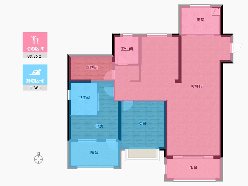 江苏省-南京市-中南上悦花苑-115.00-户型库-动静分区