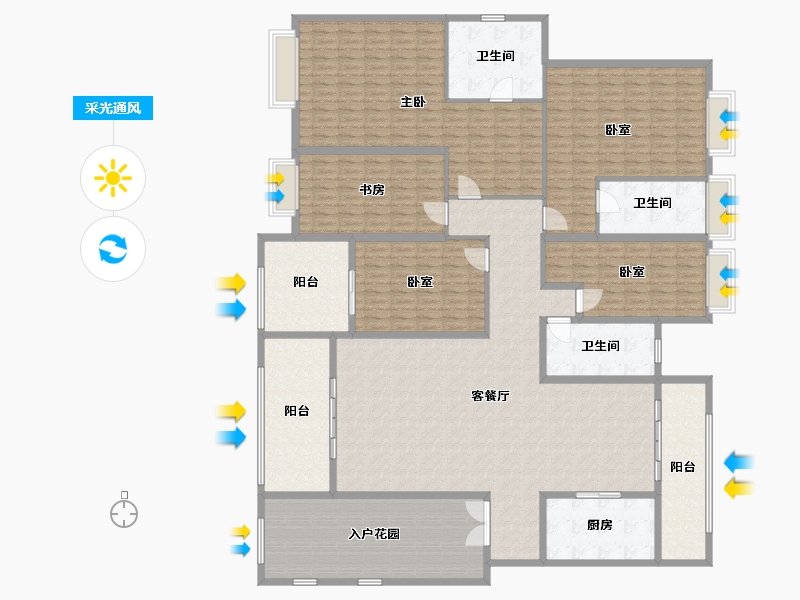 广东省-汕尾市-正升华府-288.00-户型库-采光通风