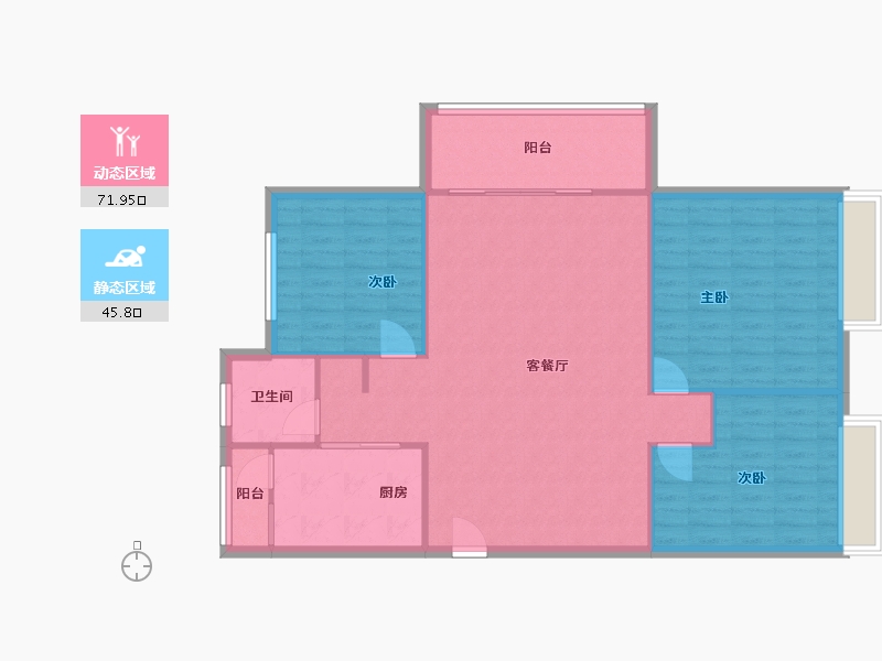 河北省-廊坊市-金域蓝山-109.00-户型库-动静分区