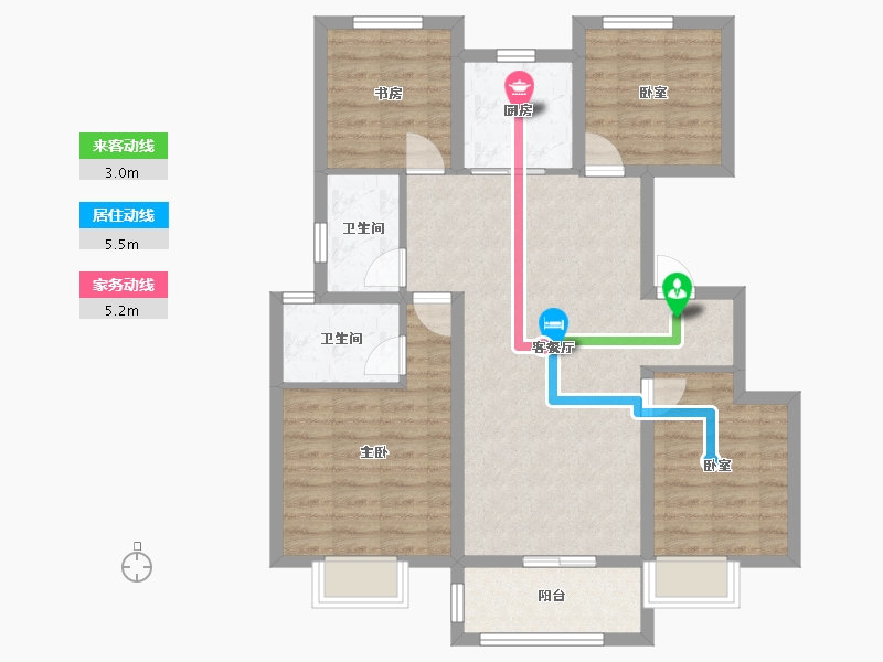 河北省-石家庄市-金辉优步悦山-103.63-户型库-动静线