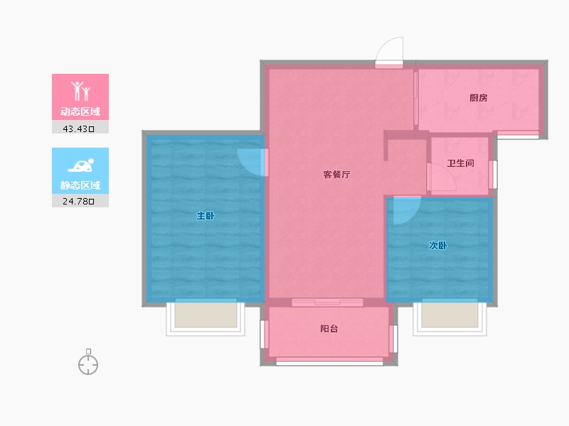 河南省-郑州市-翠园-60.00-户型库-动静分区