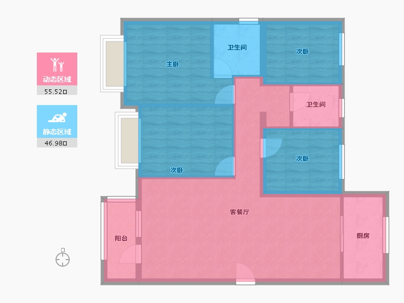 河北省-保定市-首衡熙悦府-100.00-户型库-动静分区