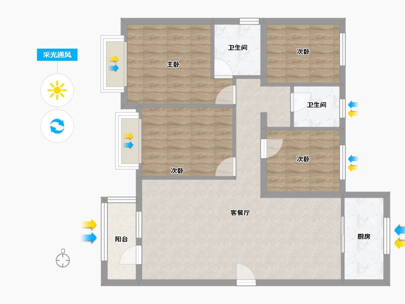 河北省-保定市-首衡熙悦府-100.00-户型库-采光通风