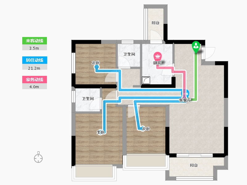 四川省-成都市-朗悦府-77.45-户型库-动静线