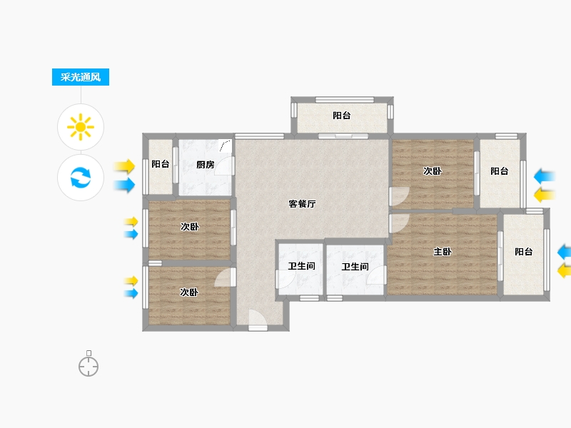 浙江省-绍兴市-紫晶首府-108.53-户型库-采光通风