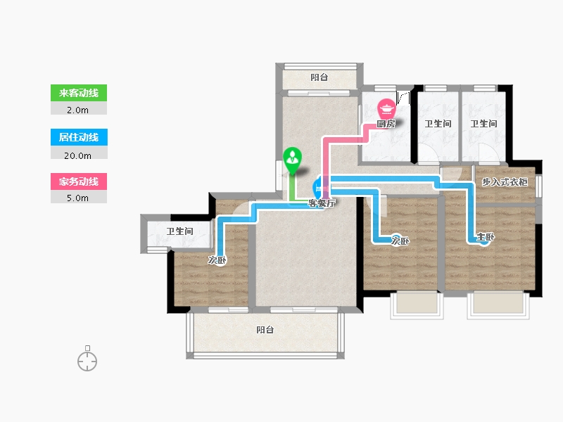 江西省-赣州市-瀚江府-111.00-户型库-动静线