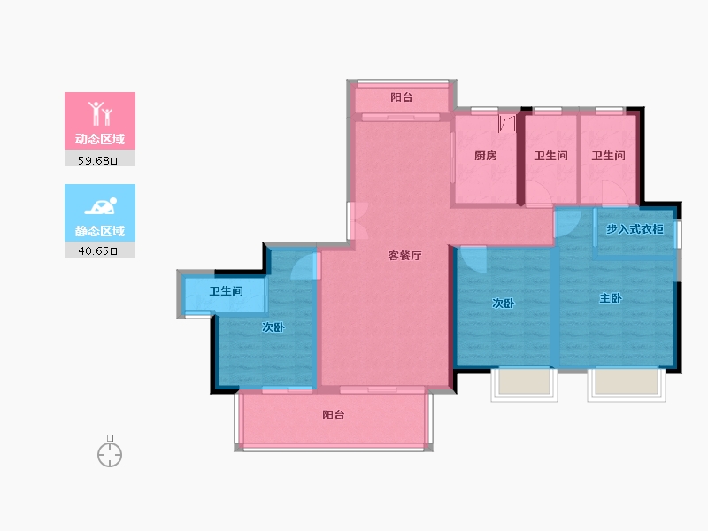 江西省-赣州市-瀚江府-111.00-户型库-动静分区