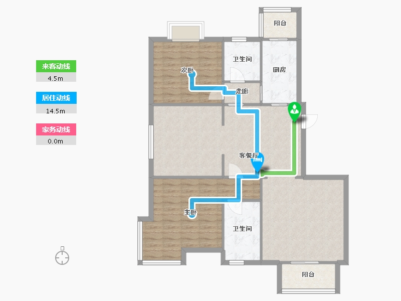 天津-天津市-春和仁居-103.80-户型库-动静线